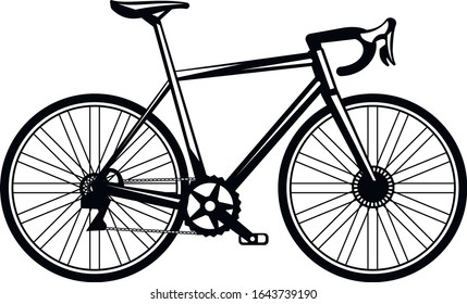 Bicycle isolated and monochrome. Vector illustration.