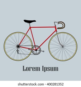 Bicycle isolated on blue background
