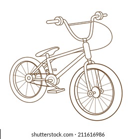 bicycle isolated on white background (vector illustration)