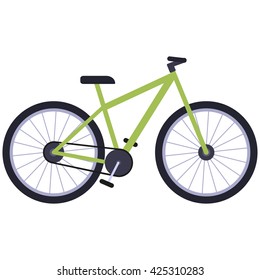 Bicycle isolated on a white background. Vector.