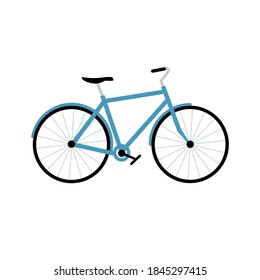 Bicycle isolated on white. Flat style. Vector illustration

