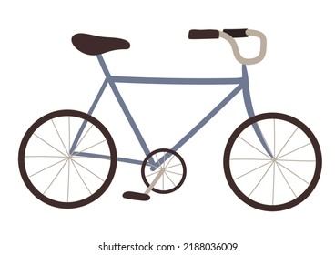 Bicycle isolated vector object. Hand drawn