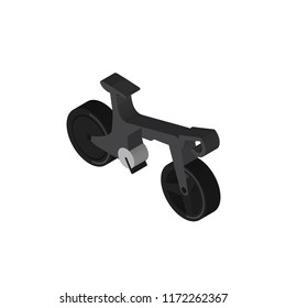 Bicycle isometric left top view 3D icon