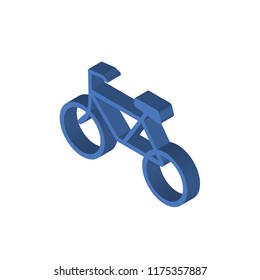 Bicycle isometric left top view 3D icon