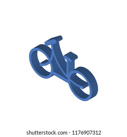 Bicycle isometric left top view 3D icon