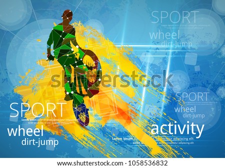 Bicycle jumper during danger trick