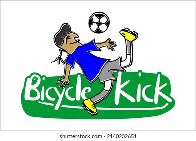 Bicycle kick football cartoon illustration
Can be used for children's book covers, children's t-shirts, posters, wallpapers, etc