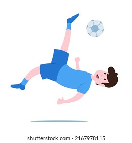 bicycle kick for football or soccer player active play or training competitive league