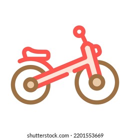 bicycle kid leisure color icon vector. bicycle kid leisure sign. isolated symbol illustration