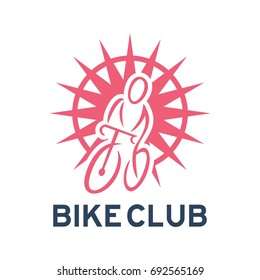 Bicycle label design and logo. Bike logo template