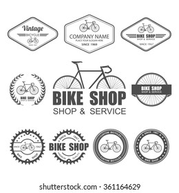 Bicycle Label Set Template.vector