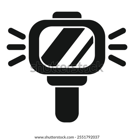 Bicycle lamp icon in simple style isolated on white background