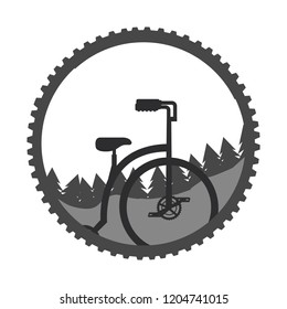 bicycle landscape nature mountains sticker