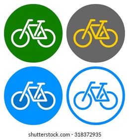 bicycle lane sign, vetor elements