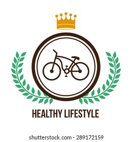 Bicycle lifestyle design over white background, vector illustration