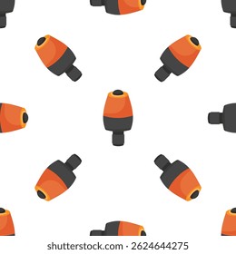 Bicycle light seamless vector pattern repeating on white background
