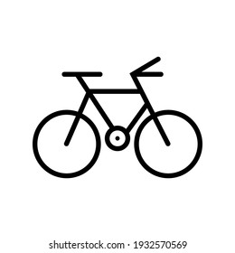 Icono de arte de la línea de bicicleta, símbolo simple del pictograma