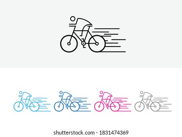 Bicycle Line Art Vektordesign Logo-Vorlage.