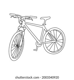 Bicycle Line Drawing Clip Art 