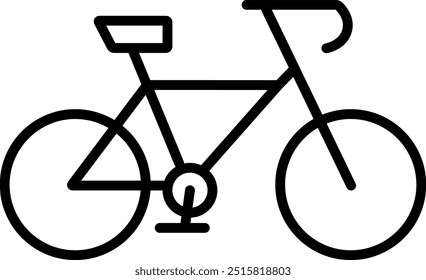 Bicycle line drawing icon illustration