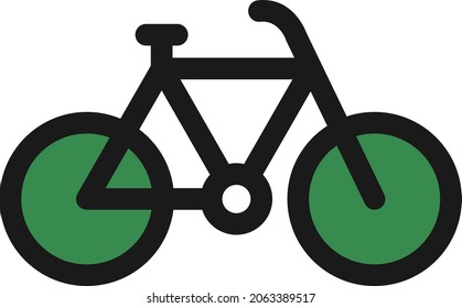 Bicycle Line Filled Vector Icon Design
