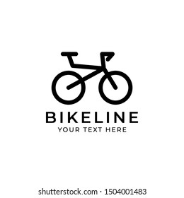 Bicycle line graphic design template vector isolated