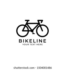 Bicycle line graphic design template vector isolated