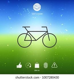 Bicycle line icon
