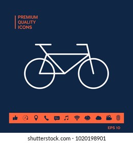 Bicycle line icon