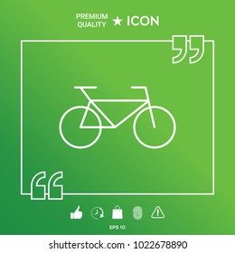 Bicycle line icon