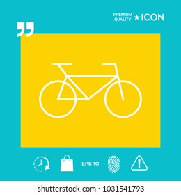 Bicycle line icon