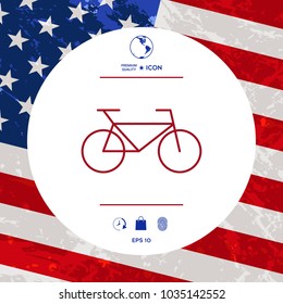 Bicycle line icon