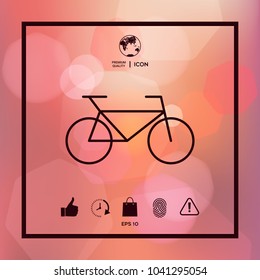 Bicycle line icon