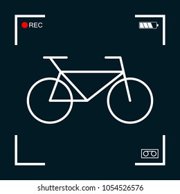 Bicycle line icon
