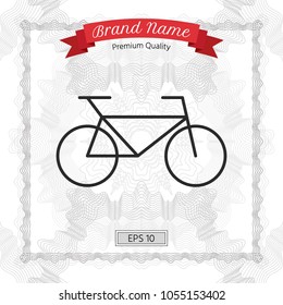 Bicycle line icon