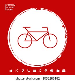 Bicycle line icon