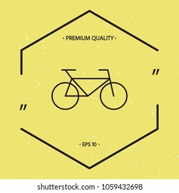 Bicycle line icon