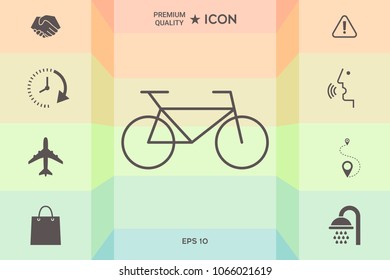 Bicycle line icon