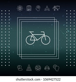Bicycle line icon