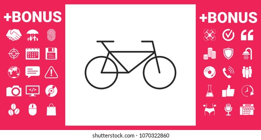 Bicycle line icon