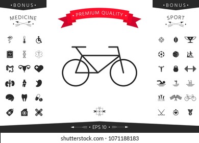 Bicycle line icon