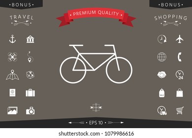Bicycle line icon