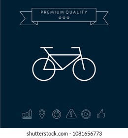 Bicycle line icon