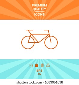 Bicycle line icon