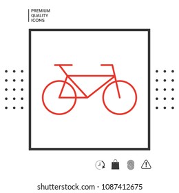 Bicycle line icon