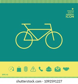 Bicycle line icon