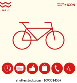 Bicycle line icon