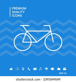 Bicycle line icon