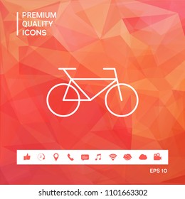 Bicycle line icon