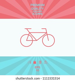 Bicycle line icon